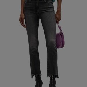 MOTHER The Insider Crop Step Fray Jeans In So Far Gone sz 28